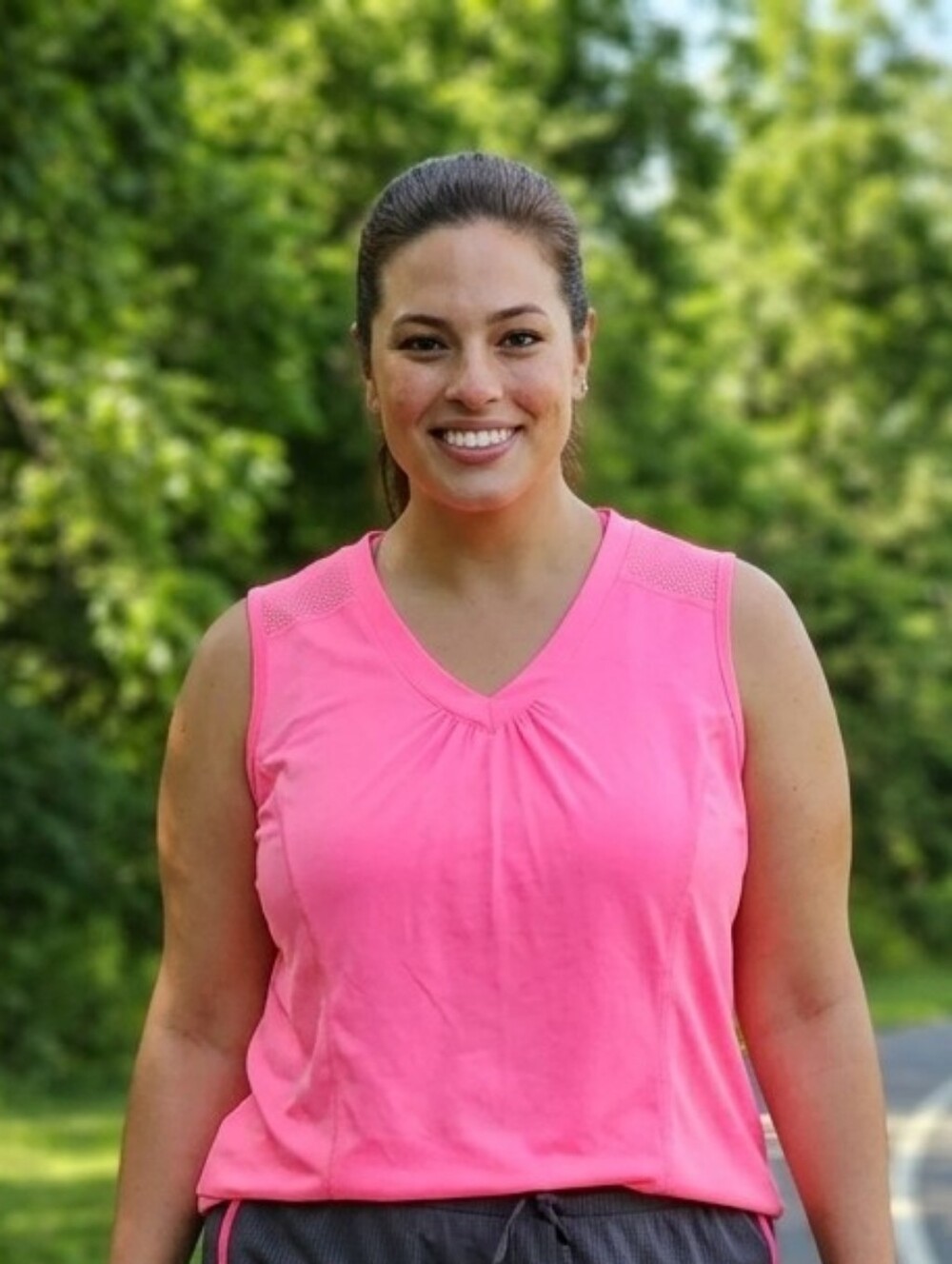 Danskin Neon Pink Sleeveless V-Neck Tank Top Plus Size 3X 22/24 - Picture 3 of 8